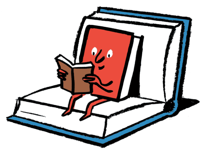 Non-fiction book writing illustration