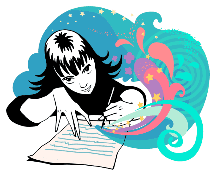 Creative non-fiction writing illustration